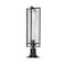 Z-Lite Aura 1 Light Outdoor Pier Mounted Fixture, 8in. W x 27.75in. H, Black 5013PHBR-533PM-BK - alternate 7